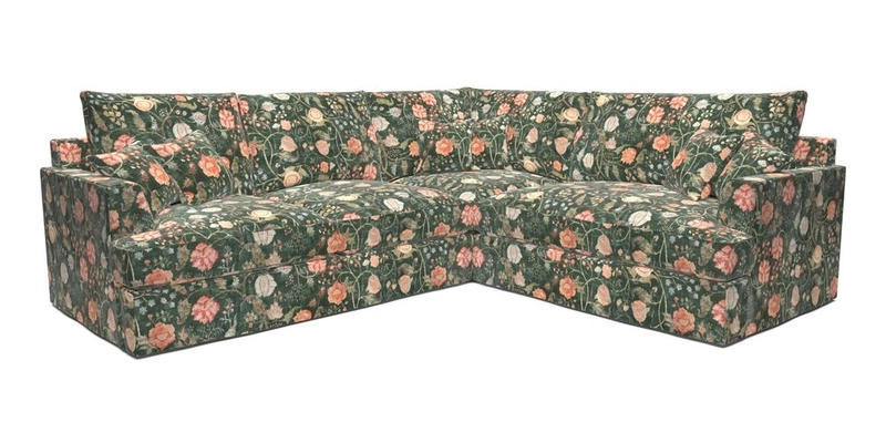 Slingsby Medium Fitted Cover Corner Unit LHF in Two Tone Plain Biscuit.  Loose cover version available