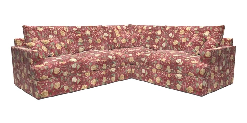 Slingsby Medium Fitted Cover Corner Unit LHF in Two Tone Plain Biscuit.  Loose cover version available