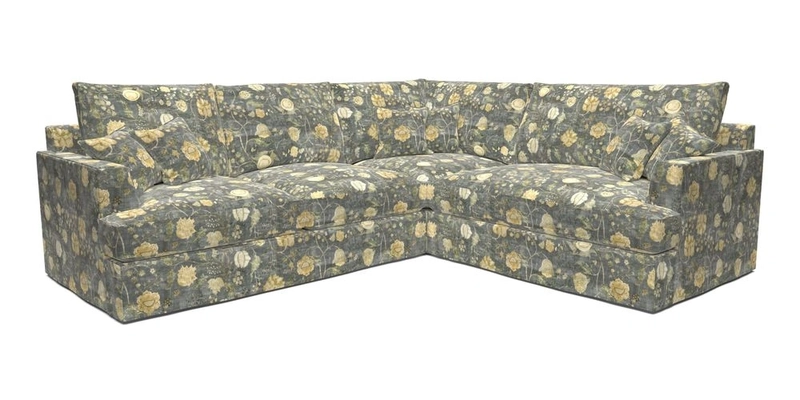 Slingsby Medium Fitted Cover Corner Unit LHF in Two Tone Plain Biscuit.  Loose cover version available