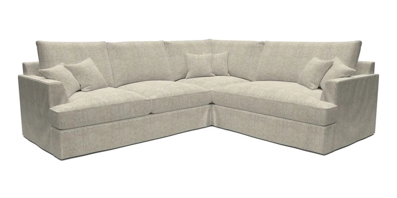 Slingsby Medium Fitted Cover Corner Unit LHF in Two Tone Plain Biscuit.  Loose cover version available