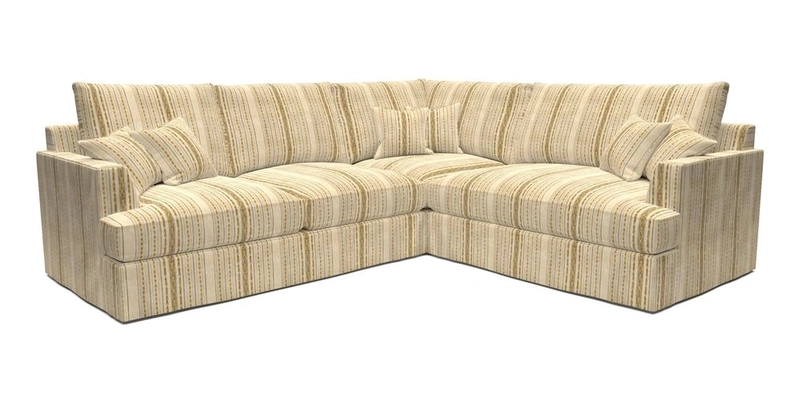 Slingsby Medium Fitted Cover Corner Unit LHF in Two Tone Plain Biscuit.  Loose cover version available