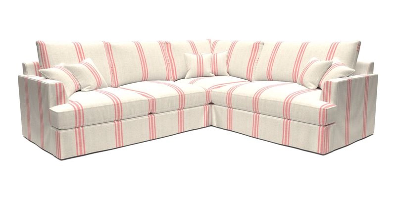 Slingsby Medium Fitted Cover Corner Unit LHF in Two Tone Plain Biscuit.  Loose cover version available