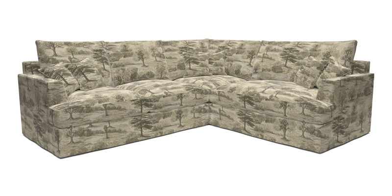 Slingsby Medium Fitted Cover Corner Unit LHF in Two Tone Plain Biscuit.  Loose cover version available