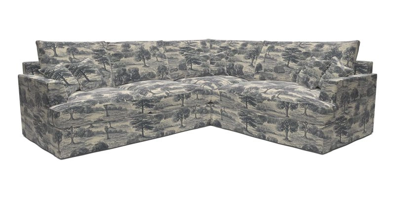 Slingsby Medium Fitted Cover Corner Unit LHF in Two Tone Plain Biscuit.  Loose cover version available