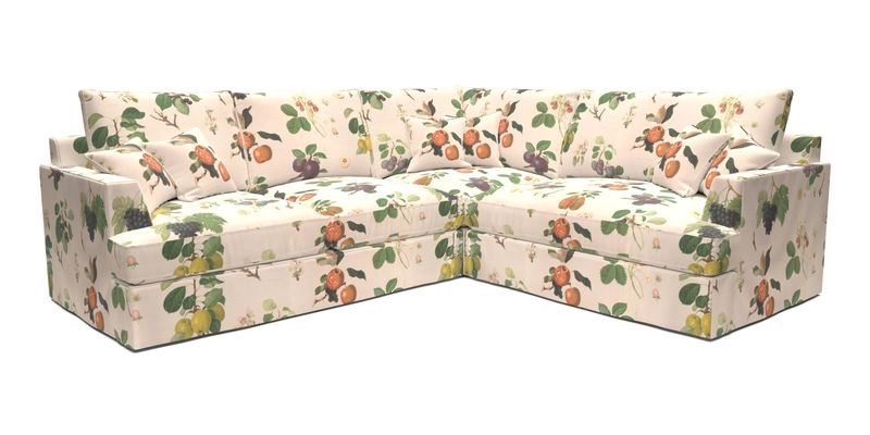 Slingsby Medium Fitted Cover Corner Unit LHF in Two Tone Plain Biscuit.  Loose cover version available