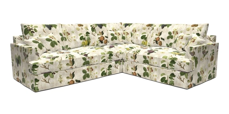 Slingsby Medium Fitted Cover Corner Unit LHF in Two Tone Plain Biscuit.  Loose cover version available