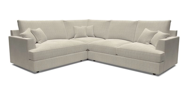Slingsby Medium Fitted Cover Corner Unit RHF in Two Tone Plain Biscuit