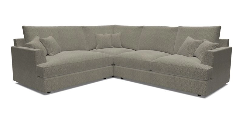 Slingsby Medium Fitted Cover Corner Unit RHF in Two Tone Plain Biscuit