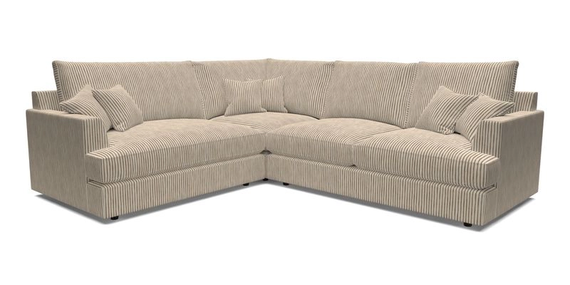 Slingsby Medium Fitted Cover Corner Unit RHF in Two Tone Plain Biscuit