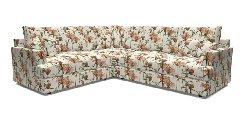Slingsby Medium Fitted Cover Corner Unit RHF in Two Tone Plain Biscuit