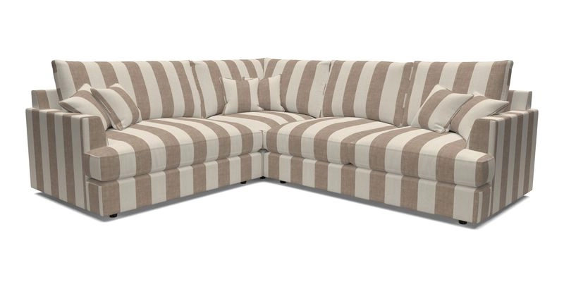 Slingsby Medium Fitted Cover Corner Unit RHF in Two Tone Plain Biscuit