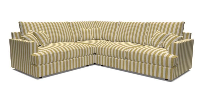 Slingsby Medium Fitted Cover Corner Unit RHF in Two Tone Plain Biscuit