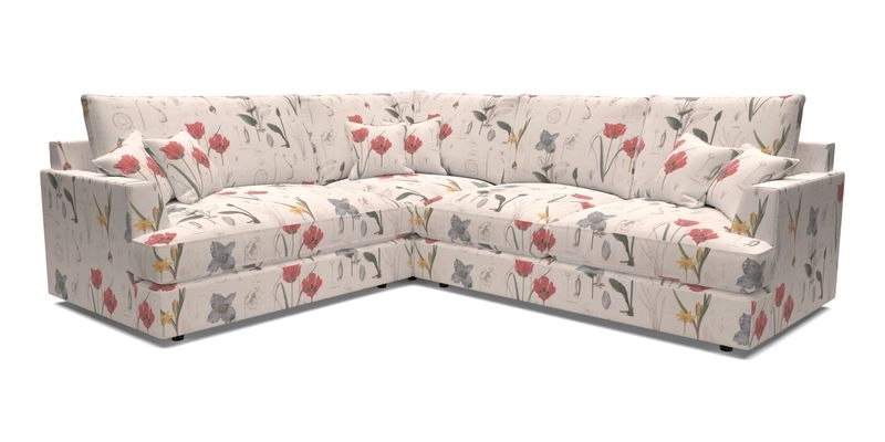 Slingsby Medium Fitted Cover Corner Unit RHF in Two Tone Plain Biscuit
