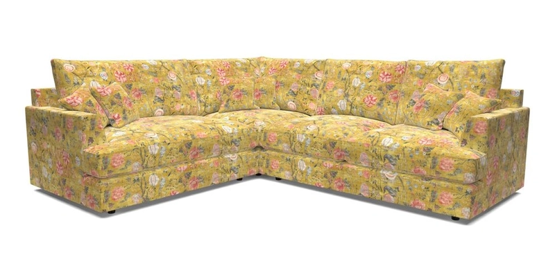 Slingsby Medium Fitted Cover Corner Unit RHF in Two Tone Plain Biscuit