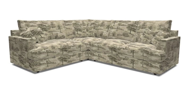 Slingsby Medium Fitted Cover Corner Unit RHF in Two Tone Plain Biscuit