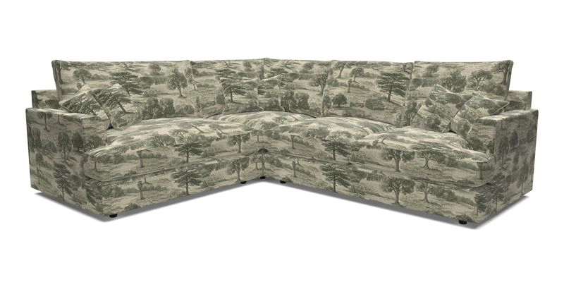 Slingsby Medium Fitted Cover Corner Unit RHF in Two Tone Plain Biscuit