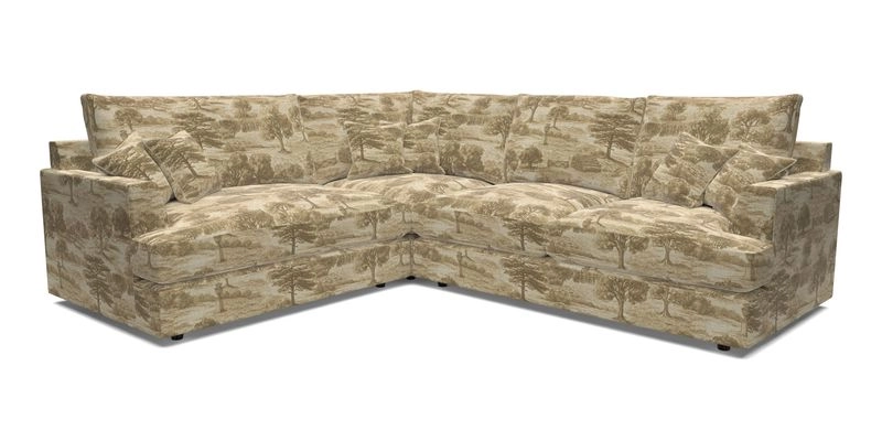 Slingsby Medium Fitted Cover Corner Unit RHF in Two Tone Plain Biscuit