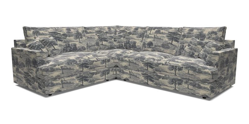 Slingsby Medium Fitted Cover Corner Unit RHF in Two Tone Plain Biscuit
