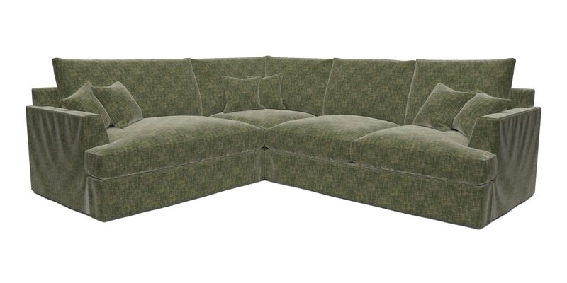 Slingsby Medium Fitted Cover Corner Unit RHF in Two Tone Plain Biscuit