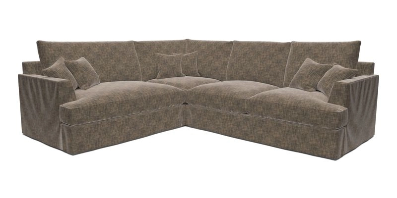 Slingsby Medium Fitted Cover Corner Unit RHF in Two Tone Plain Biscuit
