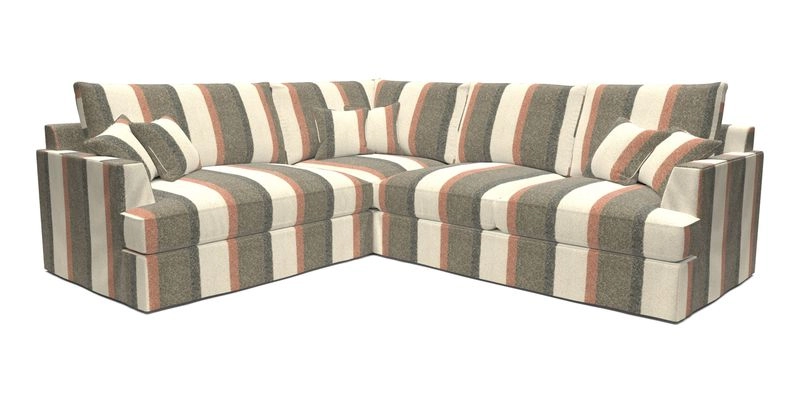 Slingsby Medium Fitted Cover Corner Unit RHF in Two Tone Plain Biscuit