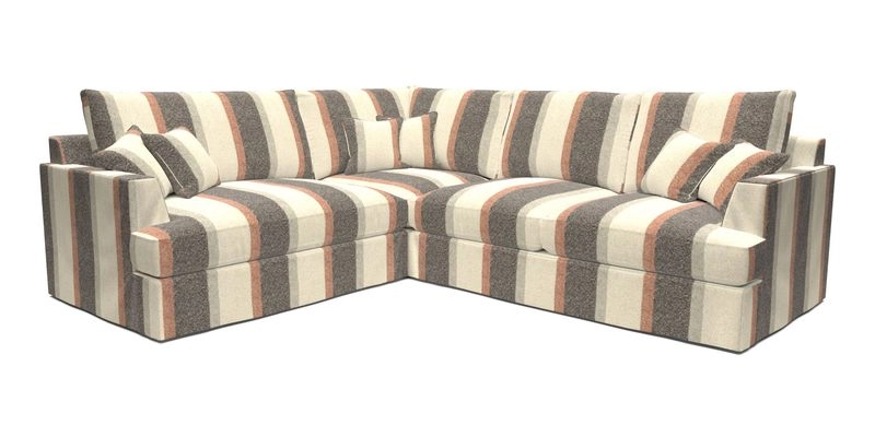 Slingsby Medium Fitted Cover Corner Unit RHF in Two Tone Plain Biscuit