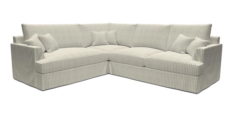 Slingsby Medium Fitted Cover Corner Unit RHF in Two Tone Plain Biscuit