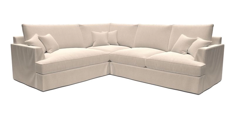 Slingsby Medium Fitted Cover Corner Unit RHF in Two Tone Plain Biscuit