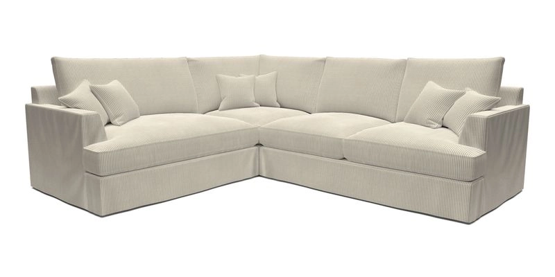 Slingsby Medium Fitted Cover Corner Unit RHF in Two Tone Plain Biscuit