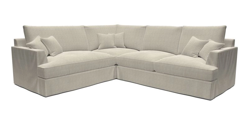 Slingsby Medium Fitted Cover Corner Unit RHF in Two Tone Plain Biscuit