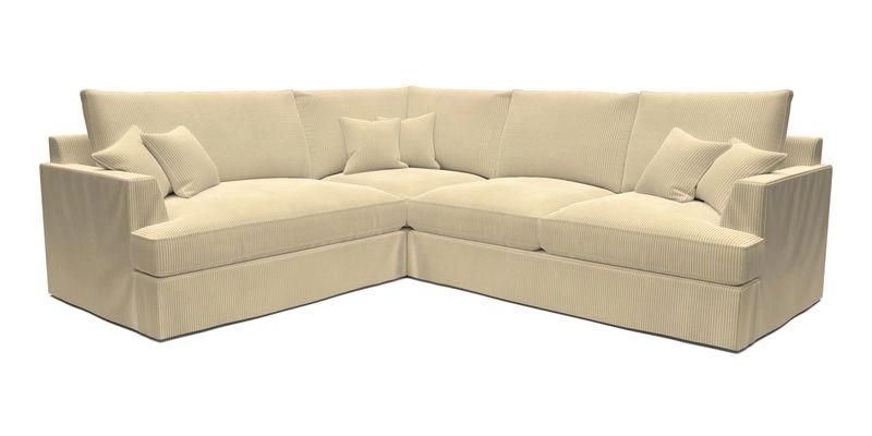 Slingsby Medium Fitted Cover Corner Unit RHF in Two Tone Plain Biscuit
