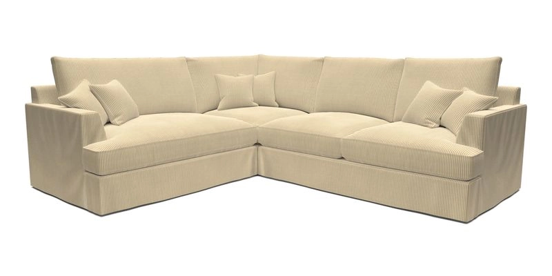 Slingsby Medium Fitted Cover Corner Unit RHF in Two Tone Plain Biscuit