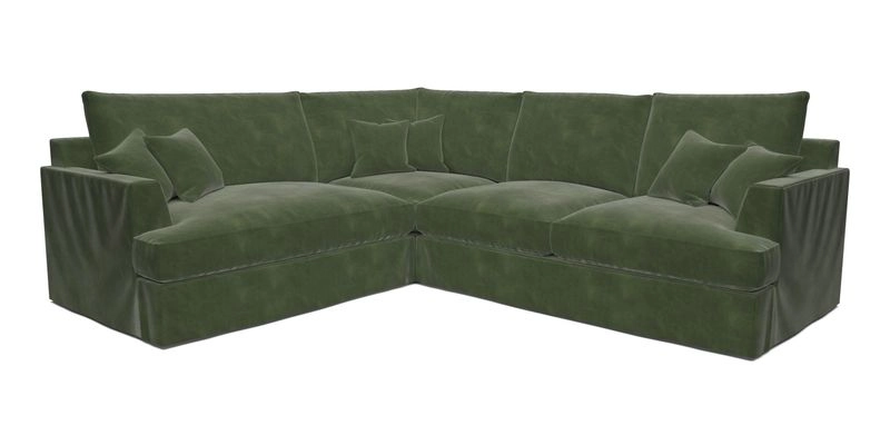 Slingsby Medium Fitted Cover Corner Unit RHF in Two Tone Plain Biscuit