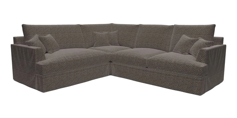Slingsby Medium Fitted Cover Corner Unit RHF in Two Tone Plain Biscuit