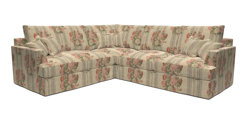 Slingsby Medium Fitted Cover Corner Unit RHF in Two Tone Plain Biscuit