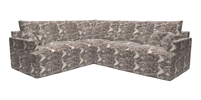 Slingsby Medium Fitted Cover Corner Unit RHF in Two Tone Plain Biscuit