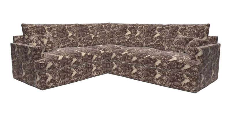 Slingsby Medium Fitted Cover Corner Unit RHF in Two Tone Plain Biscuit