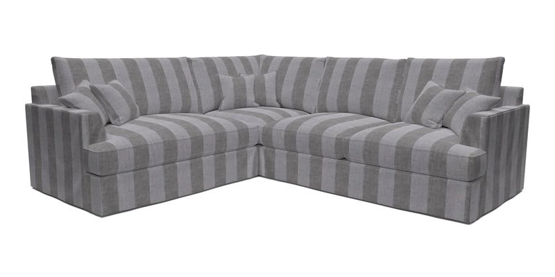 Slingsby Medium Fitted Cover Corner Unit RHF in Two Tone Plain Biscuit