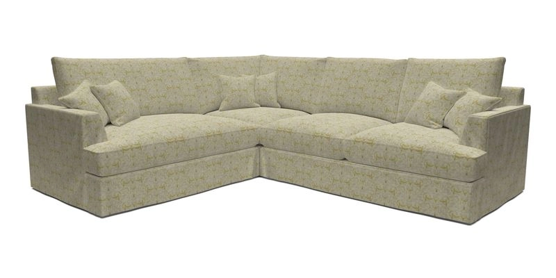 Slingsby Medium Fitted Cover Corner Unit RHF in Two Tone Plain Biscuit