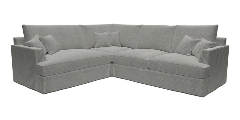 Slingsby Medium Fitted Cover Corner Unit RHF in Two Tone Plain Biscuit