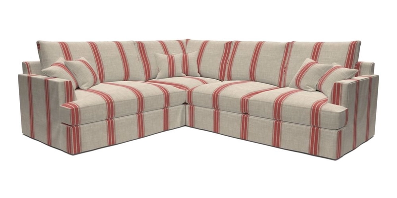 Slingsby Medium Fitted Cover Corner Unit RHF in Two Tone Plain Biscuit