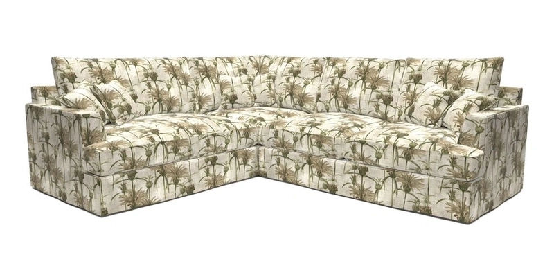 Slingsby Medium Fitted Cover Corner Unit RHF in Two Tone Plain Biscuit