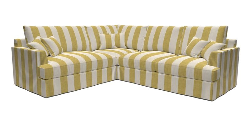 Slingsby Medium Fitted Cover Corner Unit RHF in Two Tone Plain Biscuit