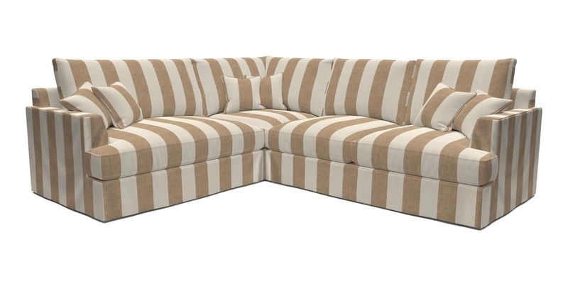 Slingsby Medium Fitted Cover Corner Unit RHF in Two Tone Plain Biscuit