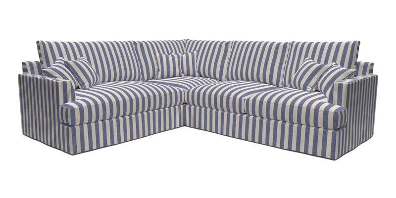 Slingsby Medium Fitted Cover Corner Unit RHF in Two Tone Plain Biscuit