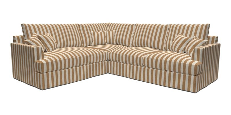 Slingsby Medium Fitted Cover Corner Unit RHF in Two Tone Plain Biscuit