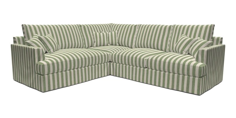Slingsby Medium Fitted Cover Corner Unit RHF in Two Tone Plain Biscuit
