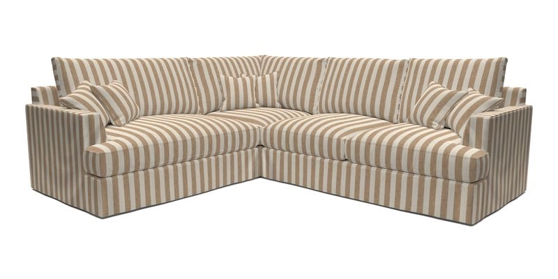 Slingsby Medium Fitted Cover Corner Unit RHF in Two Tone Plain Biscuit