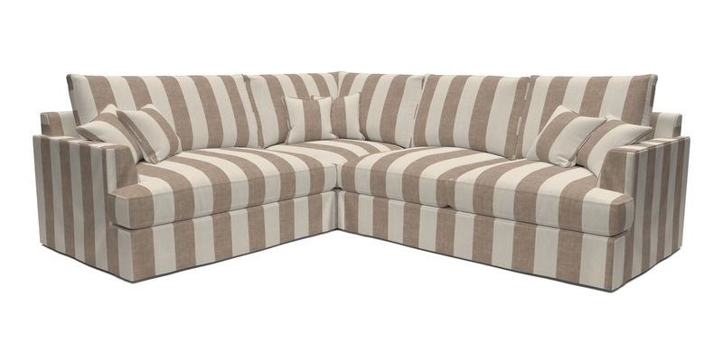 Slingsby Medium Fitted Cover Corner Unit RHF in Two Tone Plain Biscuit