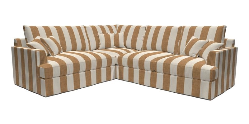 Slingsby Medium Fitted Cover Corner Unit RHF in Two Tone Plain Biscuit
